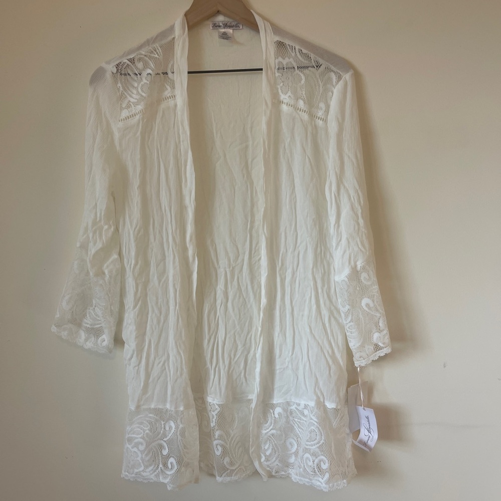 Women’s White Bridal Chemise Night Cover Lace Size S/M